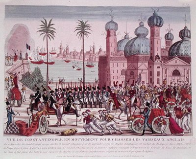 Beweging van troepen om de Engelse schepen uit Constantinopel te verdrijven, 21 maart 1807 door French School