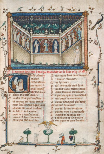 Ms 101 fol.5 Le Roman de la Rose door French School