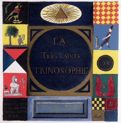 Ms 2400 Frontispice van La Tres Sainte Trinosophie toegeschreven aan de Comte de Saint-Germain (1696-1784) door French School