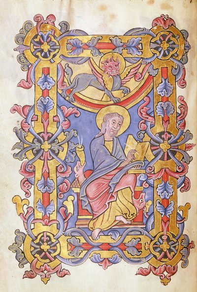 Ms 479 fol.53 St. Marcus, uit Les Evangiles de l