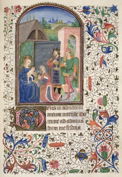 Ms Euing 4 f.49r De Wijzen, uit de Glasgow Hours door French School