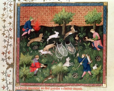 Hazenjacht, uit het Livre de la Chasse door Gaston Phebus de Foix door French School