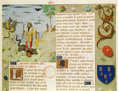Apollo doodt Python, uit Livre des Eschecs D