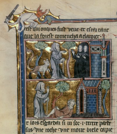 Ms Fr 95 f.4v Kluizenaar en beest, uit l