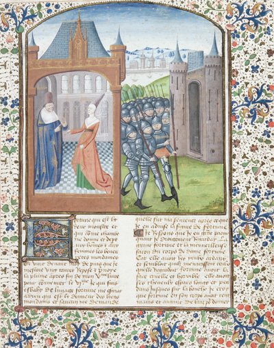 Boccaccio en Fortuna, 1467 door French School