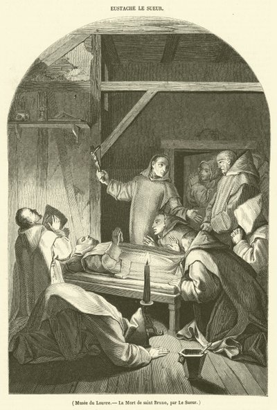 Louvre Museum, De Dood van Sint Bruno door French School
