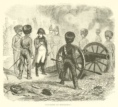 Napoleon bij Montereau (gravure) door French School