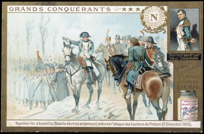 Napoleon in Austerlitz beveelt aanval op de Pratzen hoogten (2 december) door French School