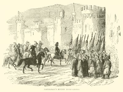 Napoleons intocht in Caïro door French School