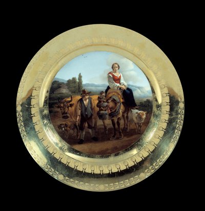 Objecten Eerste Keizerrijk: bord van de Prins Eugène-servies door French School