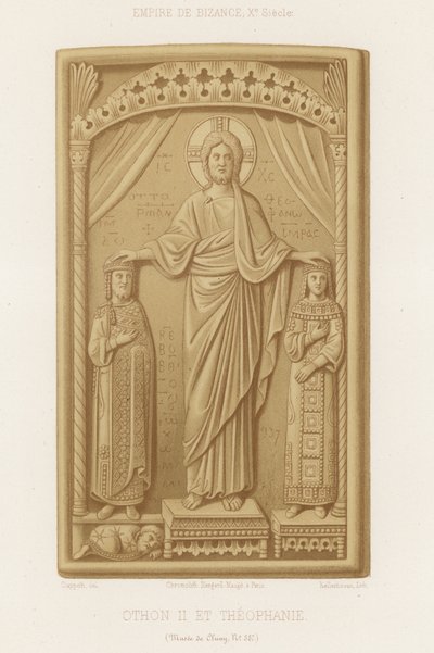 Otto II en Theophanu door French School