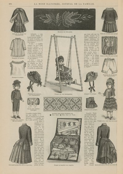 Pagina uit La Mode Illustrée door French School