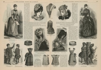 Pagina uit La Mode Illustrée door French School