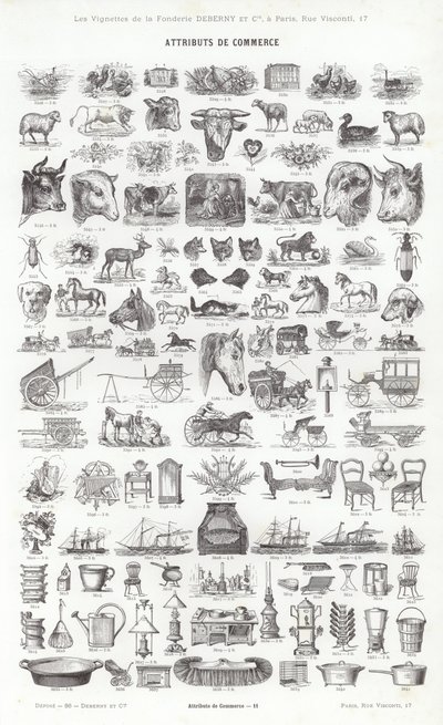 Pagina uit Vignettes Typographiques door French School