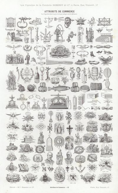 Pagina uit Vignettes Typographiques door French School