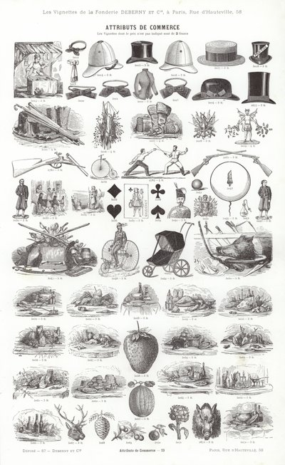 Pagina uit Vignettes Typographiques door French School