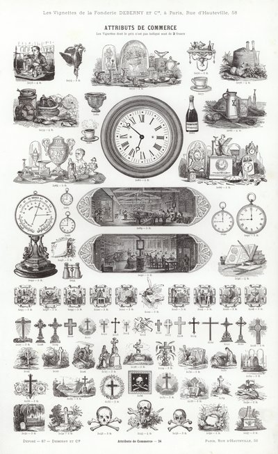 Pagina uit Vignettes Typographiques door French School