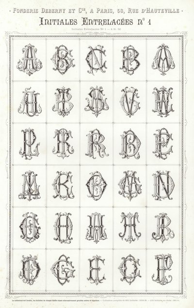 Pagina uit Vignettes Typographiques door French School