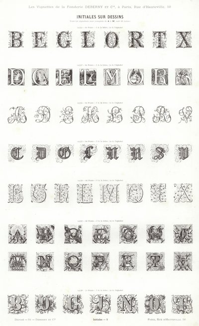 Pagina uit Vignettes Typographiques door French School
