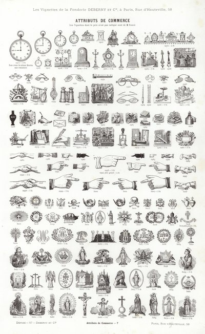 Pagina uit Vignettes Typographiques door French School