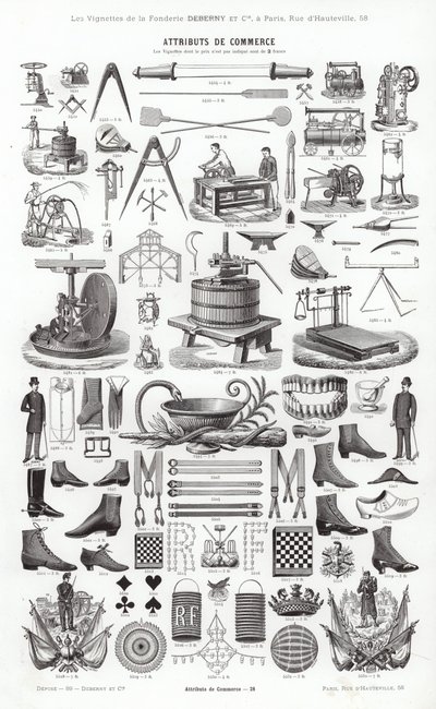 Pagina uit Vignettes Typographiques door French School