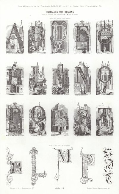 Pagina uit Vignettes Typographiques door French School
