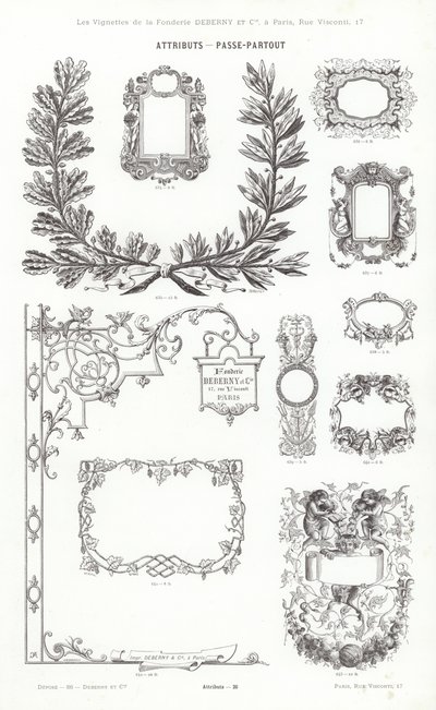 Pagina uit Vignettes Typographiques door French School