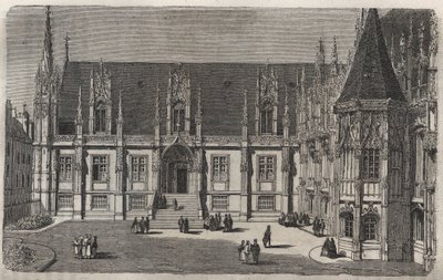 Palais de Justice de Rouen - gravure in 