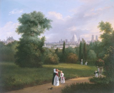 Parijs vanaf de Folie-Beaujon, ca. 1830 door French School