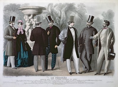 Parijse modeplaat voor Le Progres, juni 1864 door French School