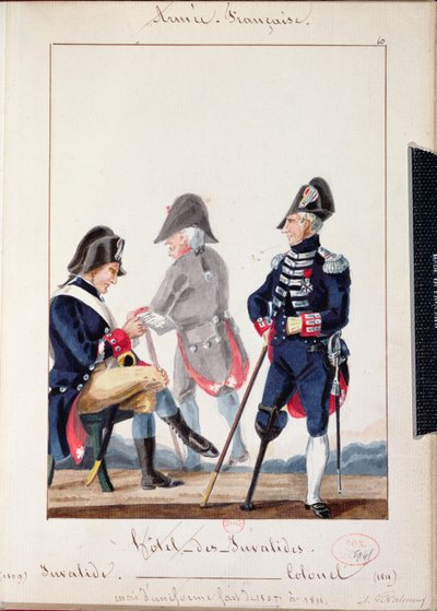 Patiënten in het Hotel des Invalides, 1809-11 door French School
