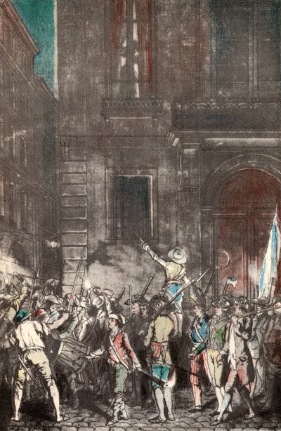 Patrouilles gemaakt door de mensen van Parijs tijdens de Franse Revolutie door French School