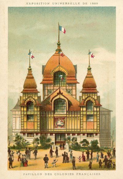 Paviljoen van de Franse Koloniën, Exposition Universelle 1889, Parijs door French School