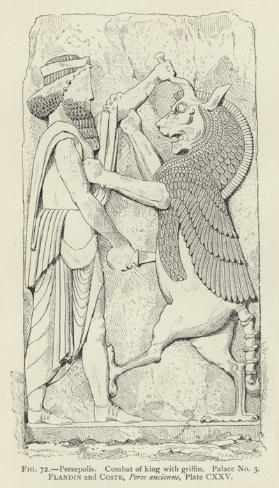 Persepolis, Gevecht van koning met griffioen, Paleis nr. 3 door French School