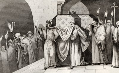 Philippe III (1245-85) de Stoute helpt de kist van zijn vader dragen, uit 