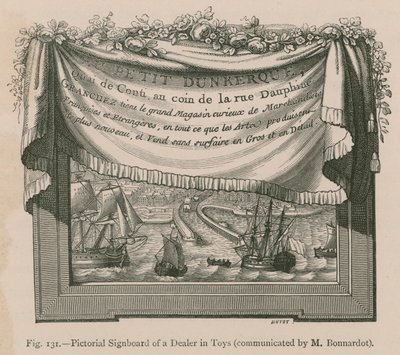 Beeldbord van een speelgoedhandelaar (gecommuniceerd door M. Bonnardot) door French School