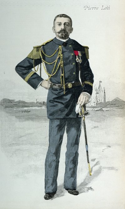 Pierre Loti (1850-1923), omslagillustratie van La Revue Illustrée, 1 oktober 1889 door French School
