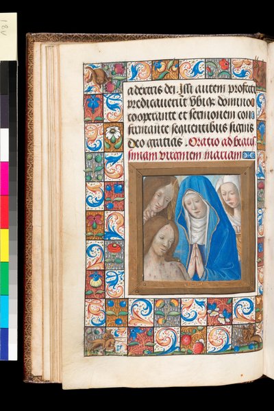 Pietà uit Getijdenboek, MS 92 f.18v, West-Frankrijk door French School