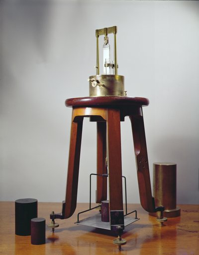 Piëzo-elektrisch kwartsapparaat, ontworpen door Pierre (1859-1906) en Jacques Curie, 1897 door French School