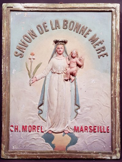 Plaquette die Savon de la Bonne Mere adverteert, 1880 door French School
