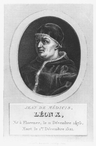 Paus Leo X, Giovanni di Lorenzo de Medici door French School