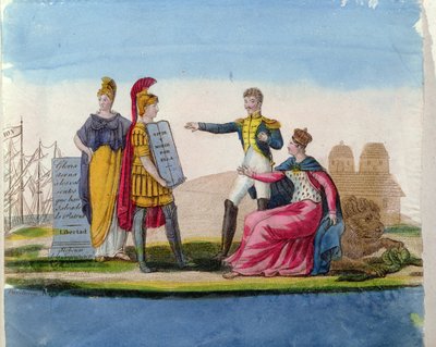 Populaire afbeeldingen ter ere van Bolívar, ca. 1820-30 door French School