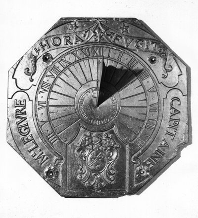 Draagbare zonnewijzer, uit kasteel Sierk (Moselle) 1756 door French School