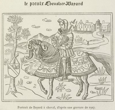 Portret van Bayard te paard door French School