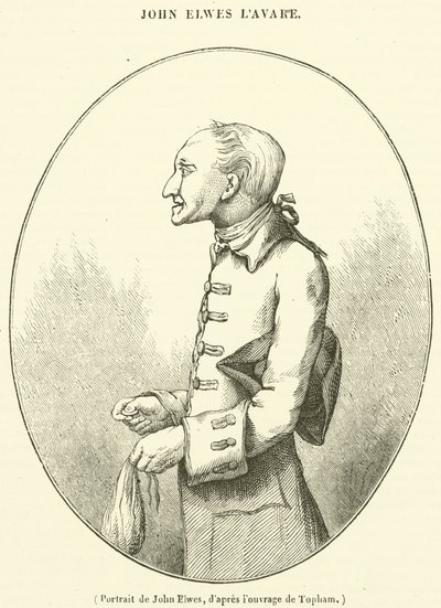 Portret van John Elwes (gravure) door French School