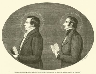 Portret van de profeet Joseph Smith en zijn broer Hyram Smith door French School
