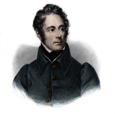 Portret van Alphonse de Lamartine (1791-1869), Franse schrijver, dichter en politicus. in 