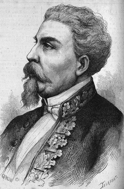 Portret van Benedetto Cairoli (1825-1889), Italiaanse staatsman. Gravure in 