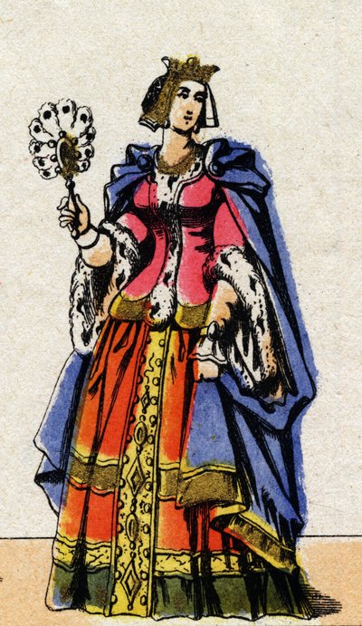 Portret van Bonne van Luxemburg, vrouw van Jan II van Frankrijk. door French School