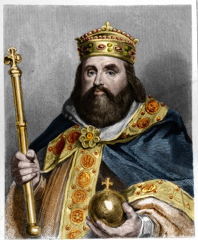 Portret van Karel III de Dikke, keizer van het Westen en regent van Frankrijk - in 